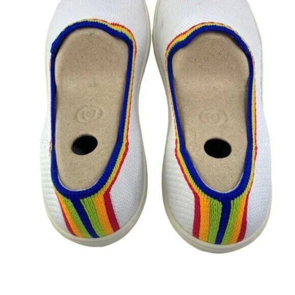 Rothys Rainbow Limited Edition Loafer in White - Picture 6 of 8
